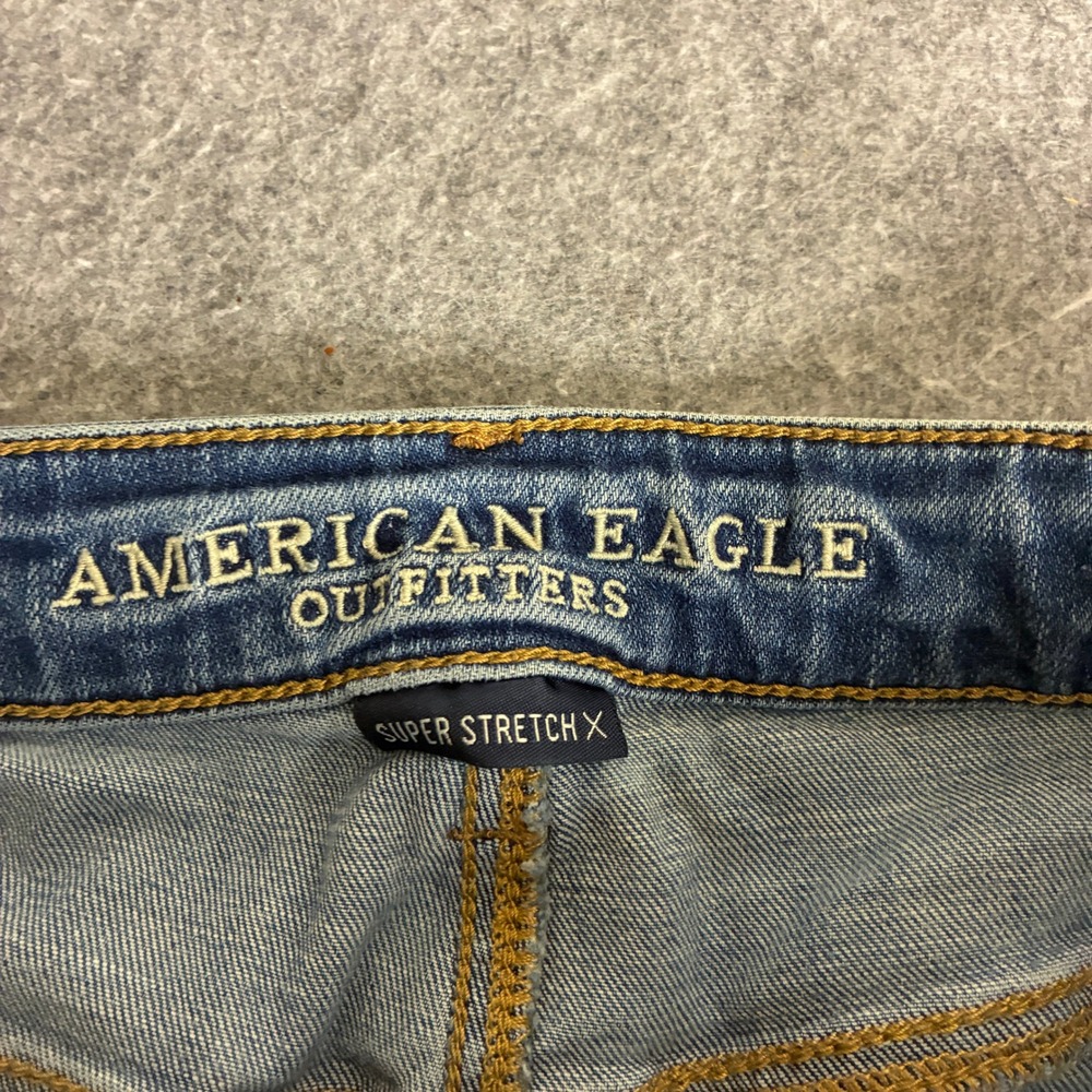 American Eagle Super Stretch X Skinny Jeans Women 4 28x28 Regular Blue Denim - Picture 3 of 8